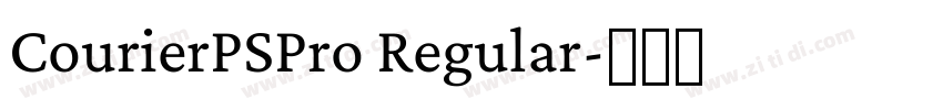CourierPSPro Regular字体转换